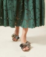 femmes Loeffler Randall or foncé toboggan à arc Daphné chaussures 8HL8115 - Image 5