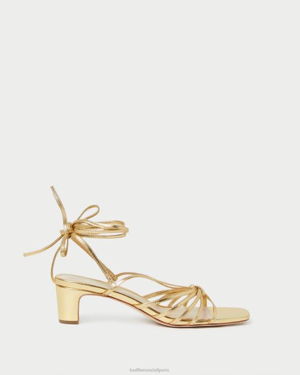 femmes Loeffler Randall or lola noeud à lacets mi-talon chaussures 8HL885 - Image 2