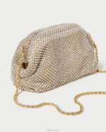 femmes Loeffler Randall or mini pochette doris à strass Sacs 8HL8356 - Image 3