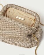 femmes Loeffler Randall or pochette à cadre en diamant doreen Sacs 8HL8337 - Image 4