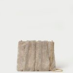 femmes Loeffler Randall or pochette froncée à strass ember Sacs 8HL8344