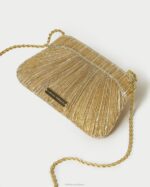 femmes Loeffler Randall or pochette rochelle à petit nœud Sacs 8HL8365 - Image 2