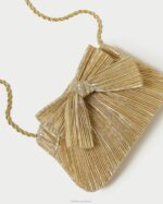 femmes Loeffler Randall or pochette rochelle à petit nœud Sacs 8HL8365 - Image 3