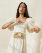 femmes Loeffler Randall or pochette rochelle à petit nœud Sacs 8HL8365 - Image 5