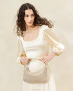 femmes Loeffler Randall or sac baguette cam à diamants Sacs 8HL8399 - Image 5
