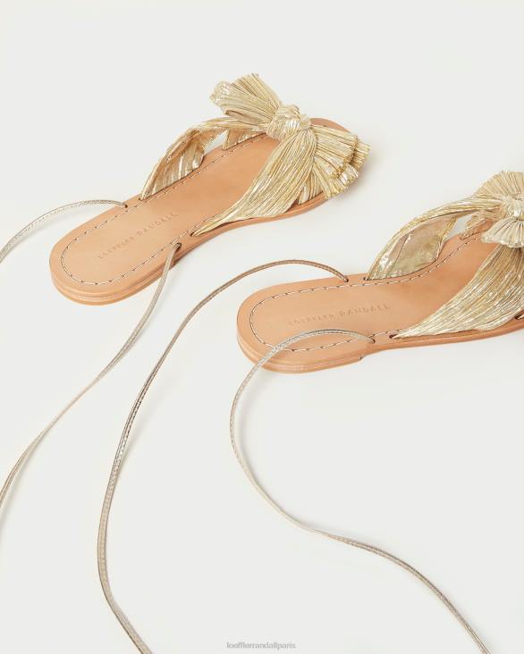 femmes Loeffler Randall or toboggan à nœud plissé pivoine chaussures 8HL8103 - Image 3