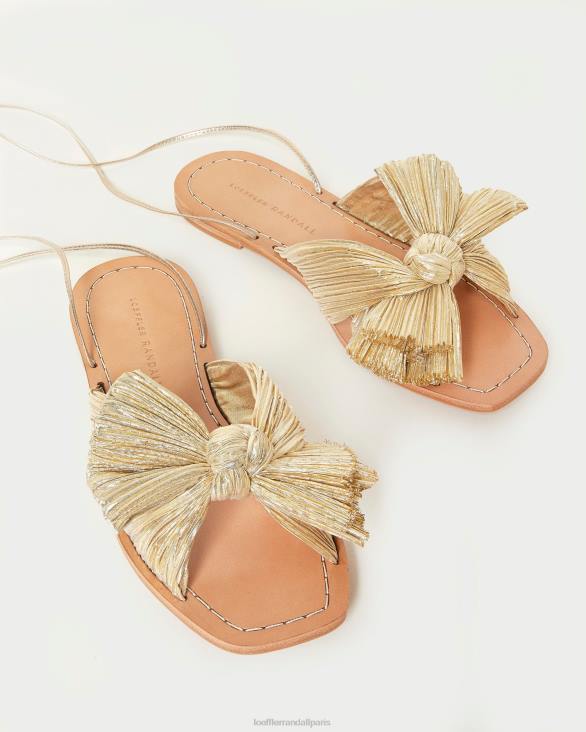 femmes Loeffler Randall or toboggan à nœud plissé pivoine chaussures 8HL8103 - Image 4