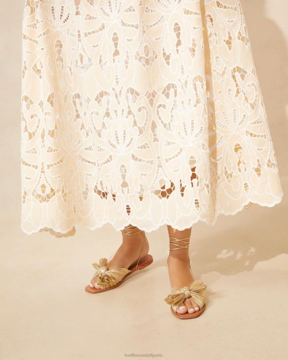 femmes Loeffler Randall or toboggan à nœud plissé pivoine chaussures 8HL8103 - Image 5