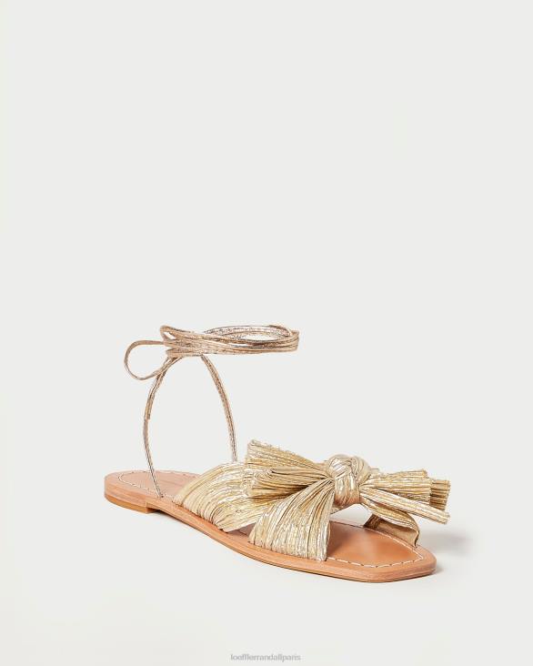 femmes Loeffler Randall or toboggan à nœud plissé pivoine chaussures 8HL8103 - Image 1