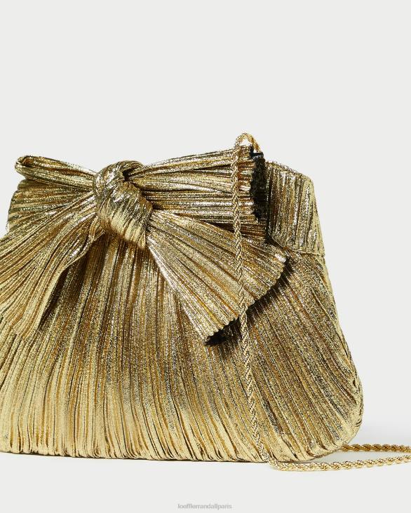 femmes Loeffler Randall oro pochette à nœud Rayne Sacs 8HL8384 - Image 2
