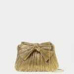 femmes Loeffler Randall oro pochette à nœud Rayne Sacs 8HL8384