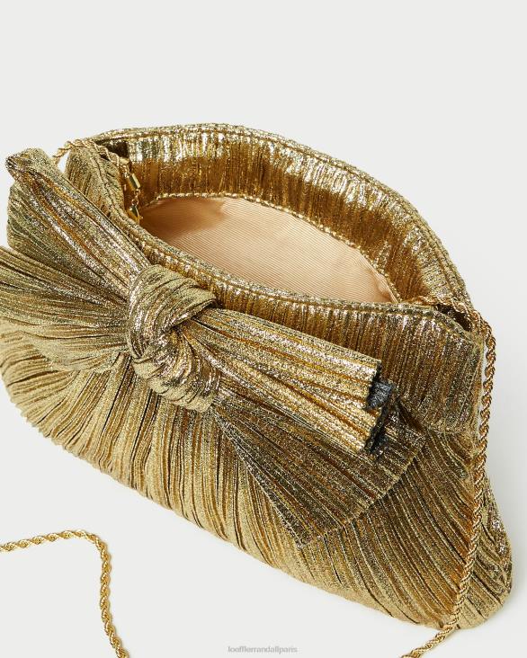 femmes Loeffler Randall oro pochette à nœud Rayne Sacs 8HL8384 - Image 4