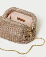 femmes Loeffler Randall pêche clair mini pochette doris à strass Sacs 8HL8369 - Image 3