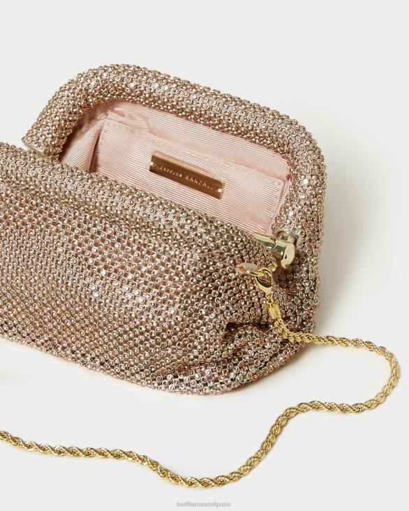 femmes Loeffler Randall pêche clair mini pochette doris à strass Sacs 8HL8369 - Image 3