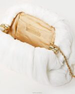 femmes Loeffler Randall perle pochette dôme plissée Bailey Sacs 8HL8360 - Image 4