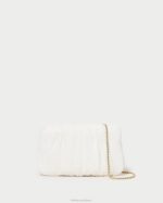 femmes Loeffler Randall perle pochette plissée plate brit Sacs 8HL8362