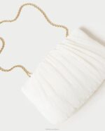 femmes Loeffler Randall perle pochette plissée plate brit Sacs 8HL8362 - Image 3