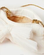 femmes Loeffler Randall perle pochette rochelle à petit nœud Sacs 8HL8340 - Image 4