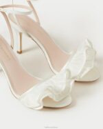 femmes Loeffler Randall perle sandale à talon et volants Estella chaussures 8HL842 - Image 3