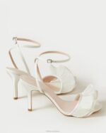femmes Loeffler Randall perle sandale à talon et volants Estella chaussures 8HL842 - Image 4