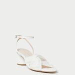 femmes Loeffler Randall perle talon torsadé plissé raegan chaussures 8HL833