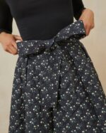 femmes Loeffler Randall petites fleurs noires jupe matelassée Leigh vêtements 8HL8237 - Image 2