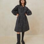 femmes Loeffler Randall petites fleurs noires robe manteau nari vêtements 8HL8179