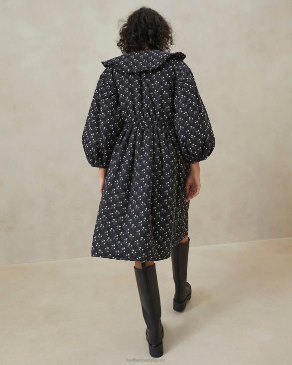 femmes Loeffler Randall petites fleurs noires robe manteau nari vêtements 8HL8179 - Image 3