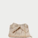 femmes Loeffler Randall platine pochette à nœud Rayne Sacs 8HL8334