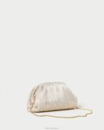 femmes Loeffler Randall platine pochette dôme plissée Bailey Sacs 8HL8357 - Image 2