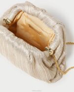 femmes Loeffler Randall platine pochette dôme plissée Bailey Sacs 8HL8357 - Image 4