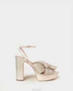 femmes Loeffler Randall platine talon à plateforme natalia chaussures 8HL816 - Image 2