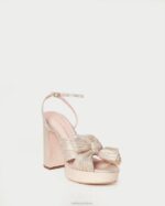 femmes Loeffler Randall platine talon à plateforme natalia chaussures 8HL816