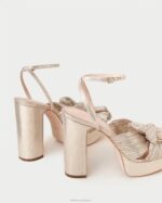 femmes Loeffler Randall platine talon à plateforme natalia chaussures 8HL816 - Image 4