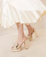 femmes Loeffler Randall platine talon à plateforme natalia chaussures 8HL816 - Image 5