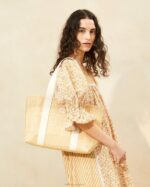 femmes Loeffler Randall raphia naturel cabas moyen bennett Sacs 8HL8316 - Image 5