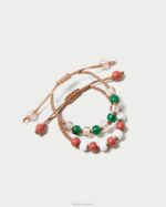 femmes Loeffler Randall rose multicolore ensemble de bracelets en perles zena accessoires 8HL8407