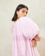 femmes Loeffler Randall rose tendre robe oversize rose à manches bouffantes mimi vêtements 8HL8183 - Image 2
