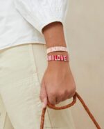 femmes Loeffler Randall rouge/rose j'aime les bracelets xoxo accessoires 8HL8406 - Image 5