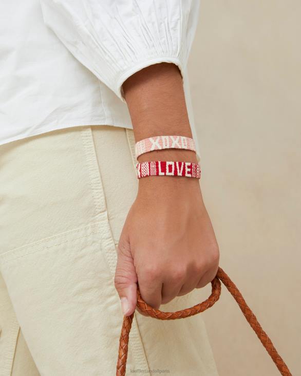 femmes Loeffler Randall rouge/rose j'aime les bracelets xoxo accessoires 8HL8406 - Image 5