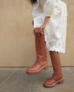 femmes Loeffler Randall safari botte haute Collins chaussures 8HL8279 - Image 5