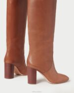 femmes Loeffler Randall safari botte haute dorée chaussures 8HL8278 - Image 4