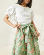 femmes Loeffler Randall sauge botanique florale jupe matelassée Leigh vêtements 8HL8231 - Image 2