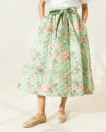 femmes Loeffler Randall sauge botanique florale jupe matelassée Leigh vêtements 8HL8231