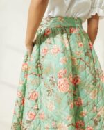 femmes Loeffler Randall sauge botanique florale jupe matelassée Leigh vêtements 8HL8231 - Image 3