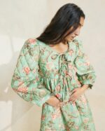 femmes Loeffler Randall sauge botanique florale veste nouée sur le devant donna vêtements 8HL8254