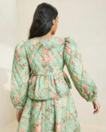 femmes Loeffler Randall sauge botanique florale veste nouée sur le devant donna vêtements 8HL8254 - Image 3