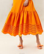 femmes Loeffler Randall souci robe midi brodée carine vêtements 8HL8196 - Image 2