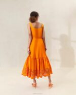 femmes Loeffler Randall souci robe midi brodée carine vêtements 8HL8196 - Image 3