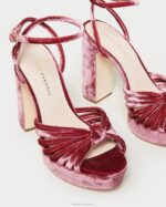 femmes Loeffler Randall thé rose sandale à plateforme à nœud rivka chaussures 8HL848 - Image 3